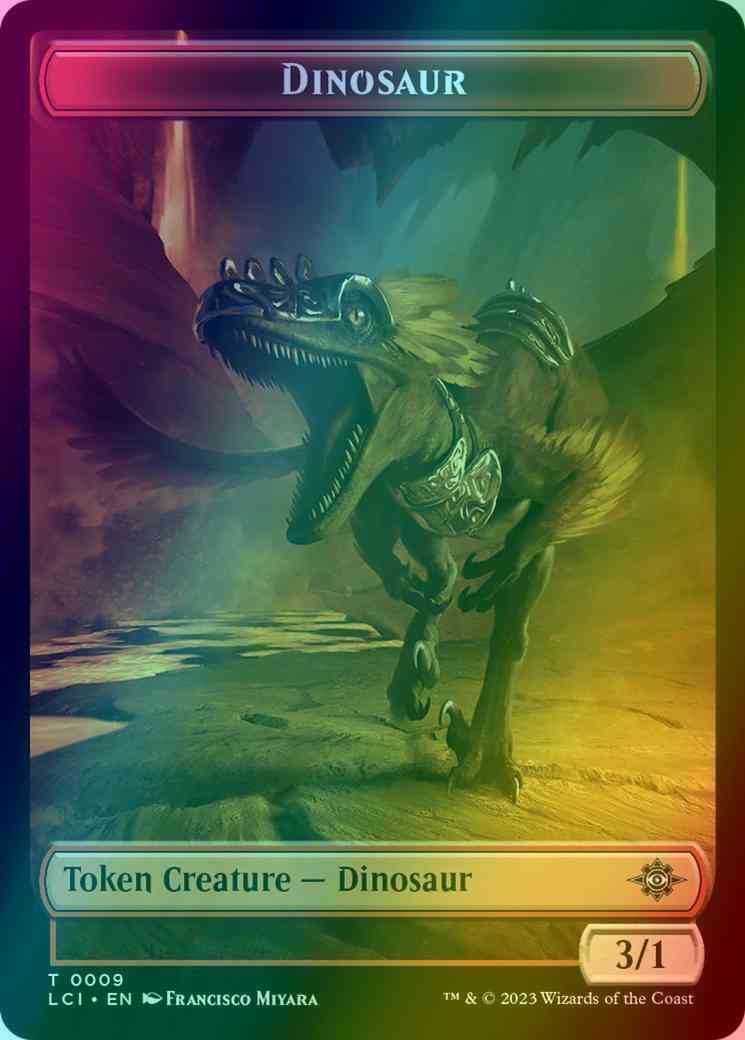 Dinosaur Token (09) // Treasure Token (18) [The Lost Caverns of Ixalan: Tokens] [Foil]