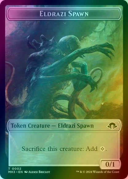 Cat Warrior Token (05) // Eldrazi Spawn Token (02) [Modern Horizons 3: Tokens] [Foil]