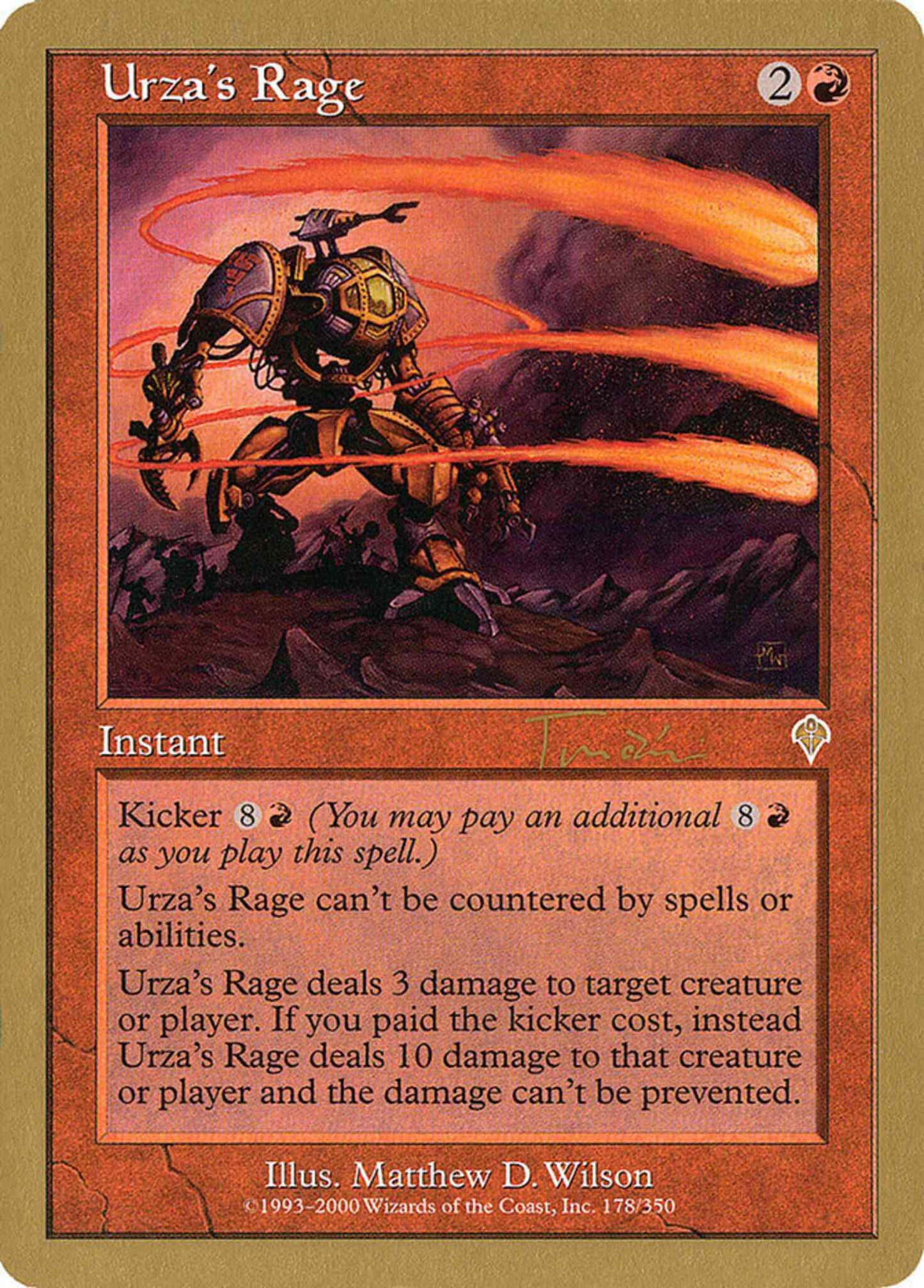 Urza's Rage [jt178] [Jan Tomcani] [World Championship Decks 2001] [Non-Foil]