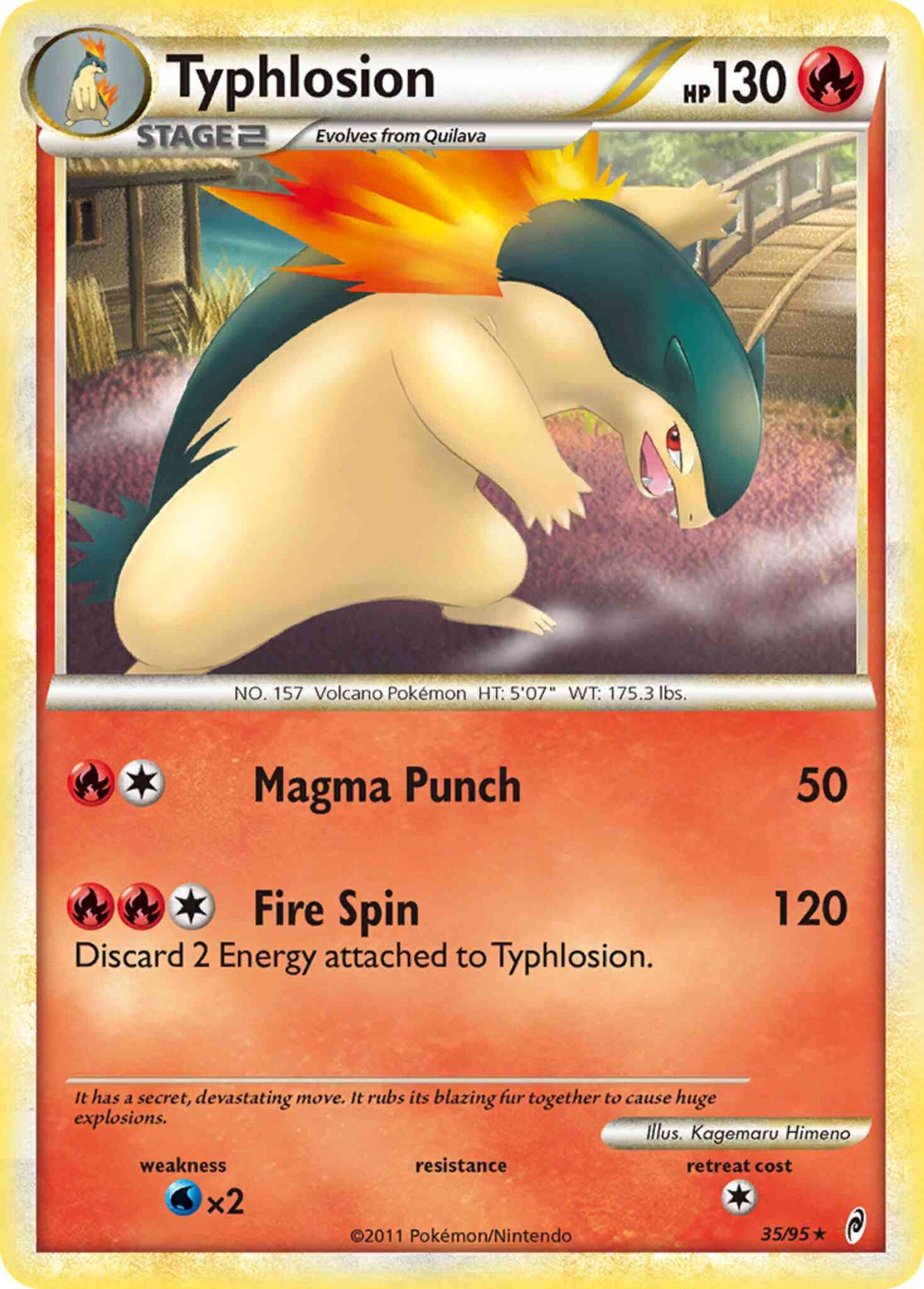 Typhlosion - 35/95 - Rare [col1-35] [Non-Holo]