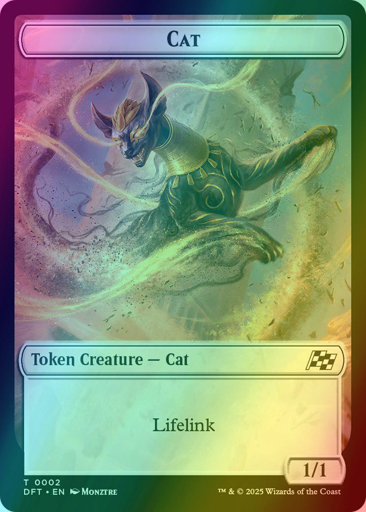 Cat Token (02) // Thopter Token (10) [Aetherdrift: Tokens] [Foil]