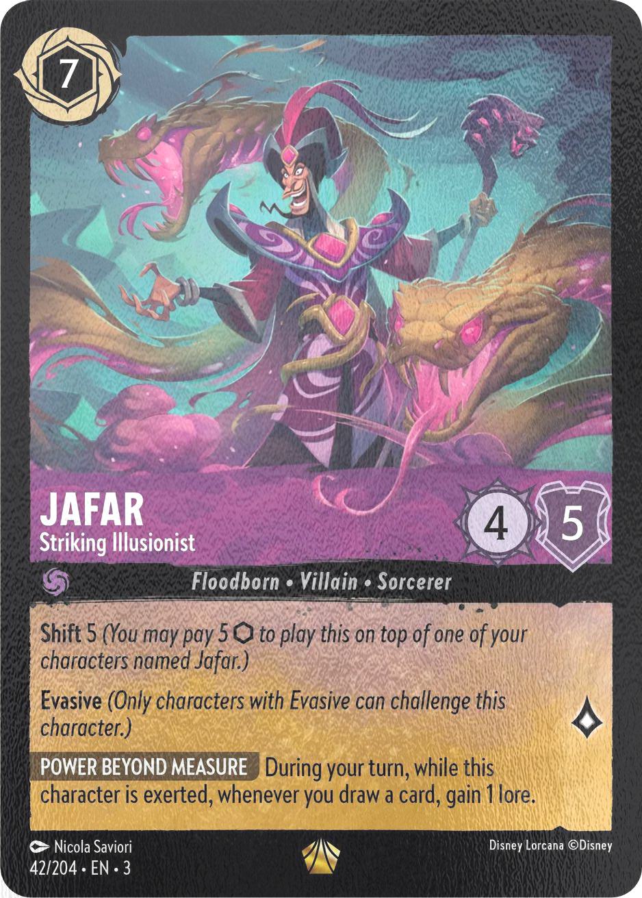 Jafar - Striking Illusionist - 42/204 [Into the Inklands] [Cold Foil]