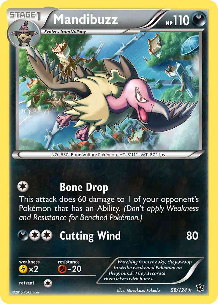 Mandibuzz - 58/124 - Rare [xy10-58] [Non-Holo]