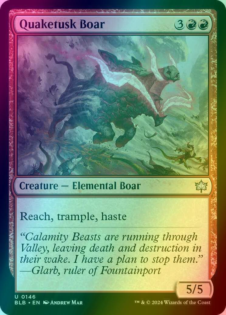 Quaketusk Boar [146] [Bloomburrow] [Foil]