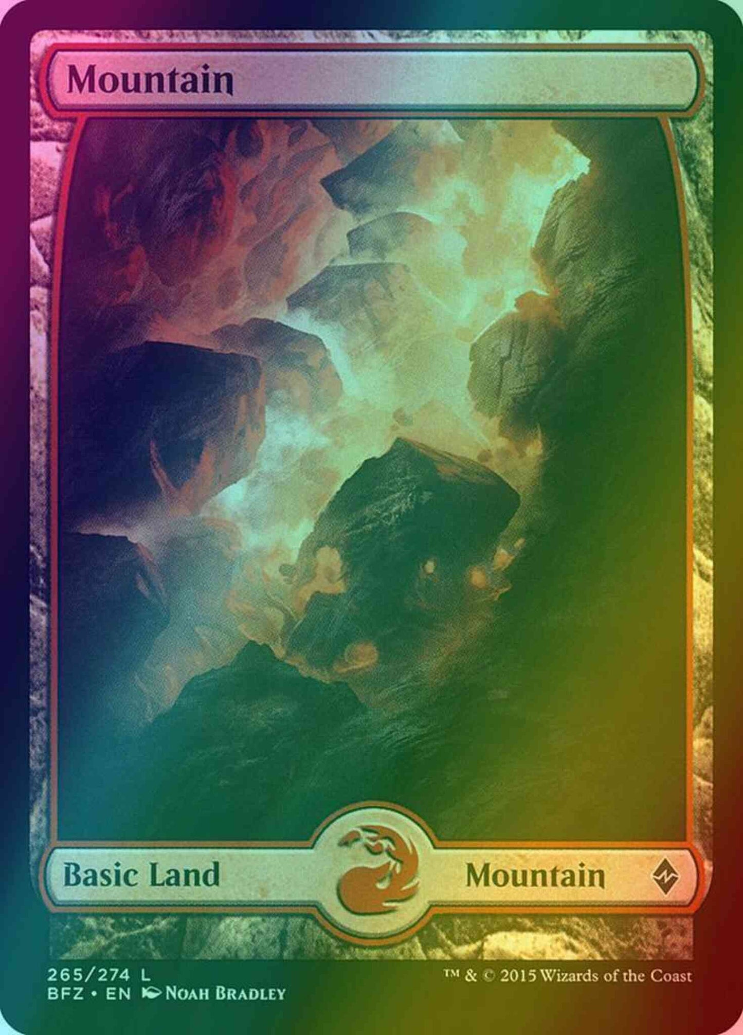 Mountain [265] [Full Art] [Battle for Zendikar] [Foil]