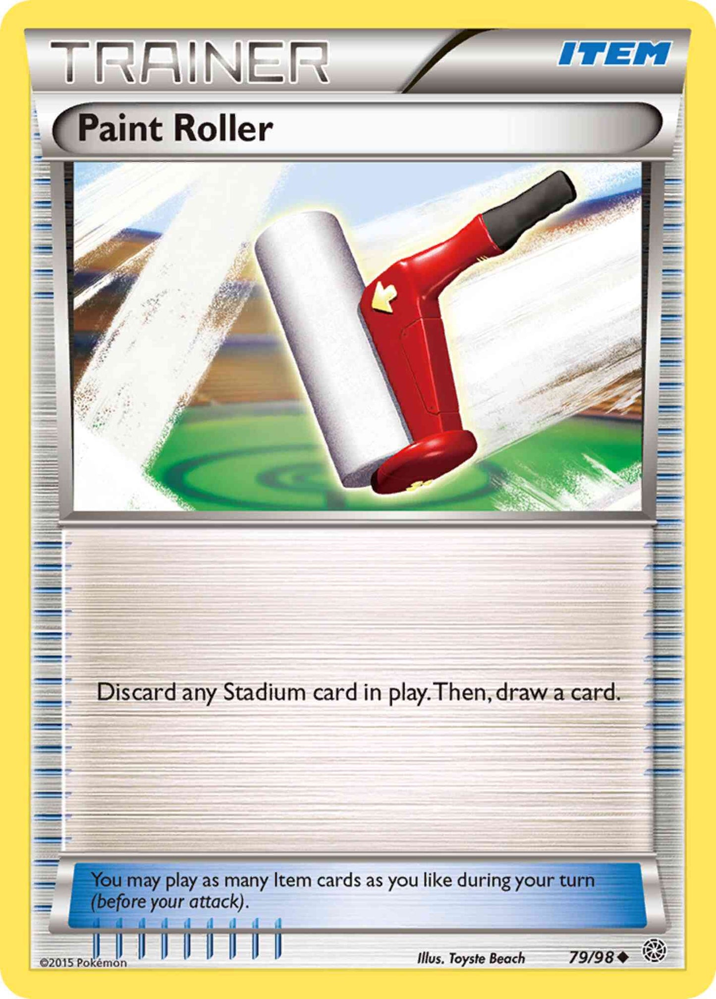 Paint Roller - 79/98 - Uncommon [xy7-79] [Reverse Holo]