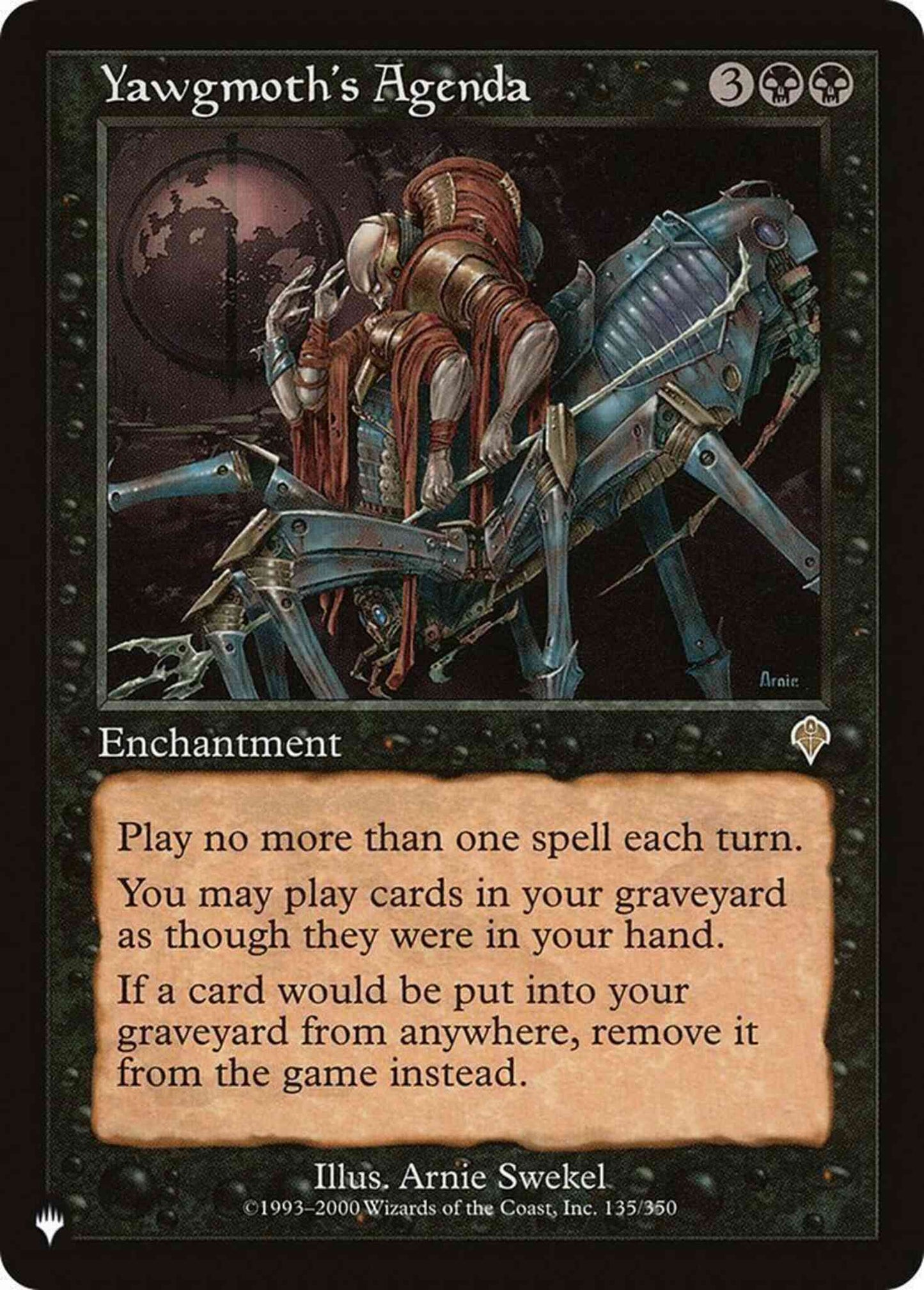 Yawgmoth's Agenda [INV-135] [The List] [Non-Foil]