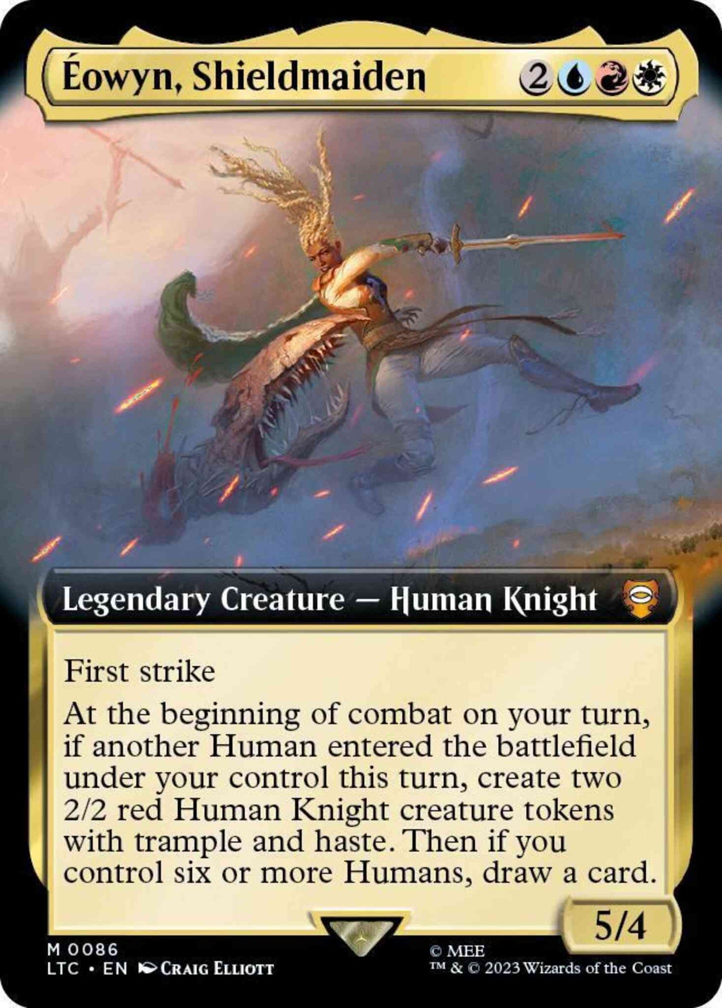 Éowyn, Shieldmaiden [86] [Extended Art] [The Lord of the Rings: Tales of Middle-earth: Commander] [Non-Foil]