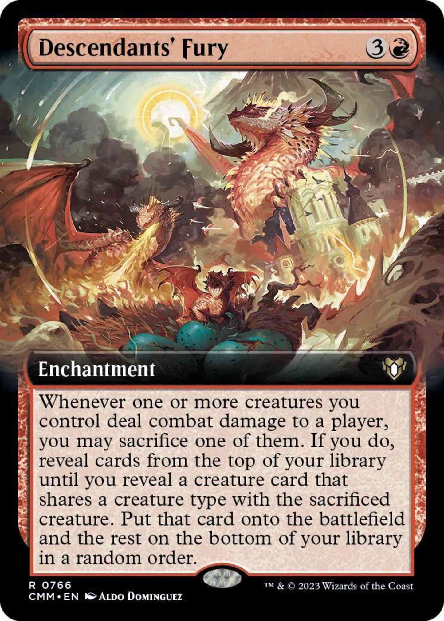 Descendants' Fury [766] [Extended Art] [Commander Masters] [Non-Foil]