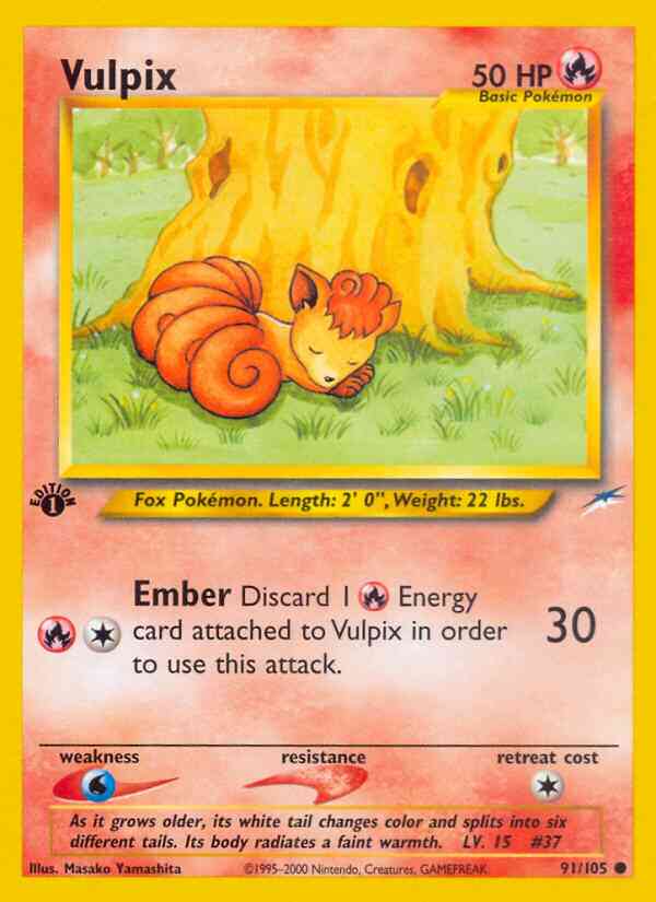Vulpix - 91/105 - Common - 1st Edition [neo4-91] [Non-Holo]