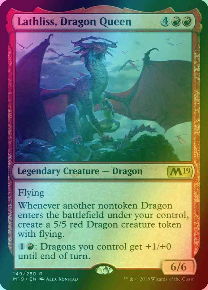 Lathliss, Dragon Queen [149] [Core Set 2019] [Foil]