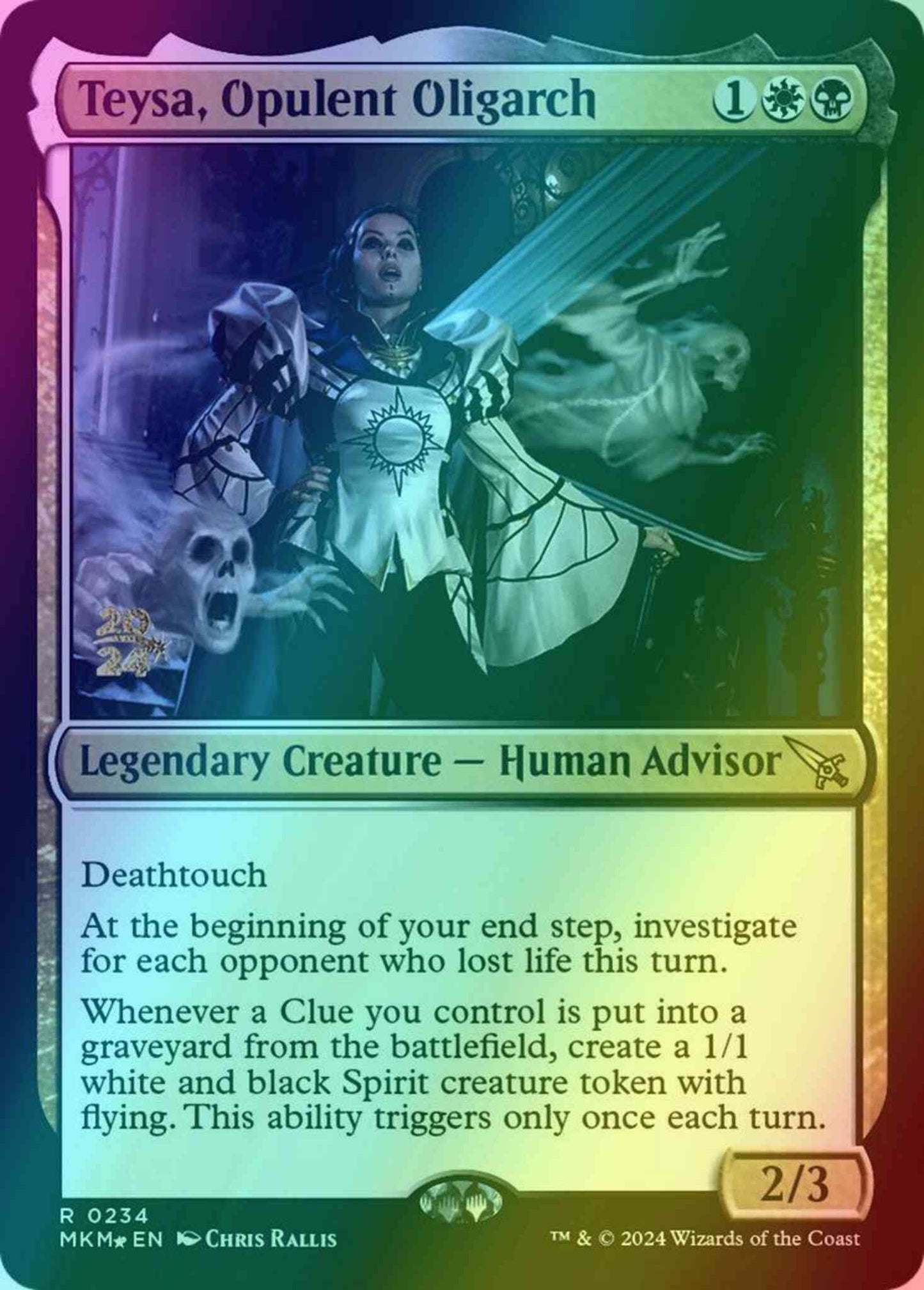 Teysa, Opulent Oligarch [234s] [Prerelease] [Murders at Karlov Manor: Promos] [Foil]