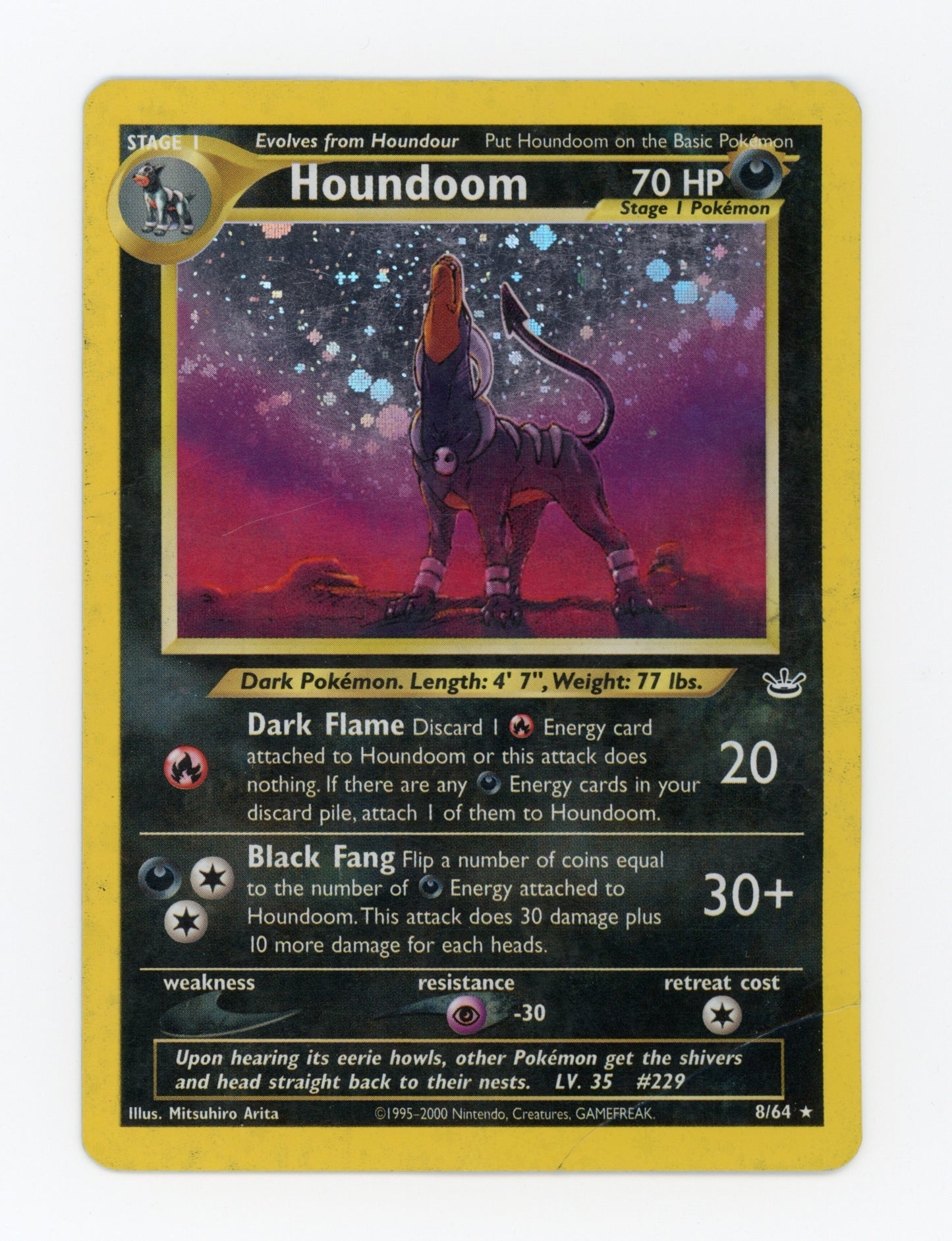 Houndoom — Damaged|Rare|Unlimited|Holo — ID 18958