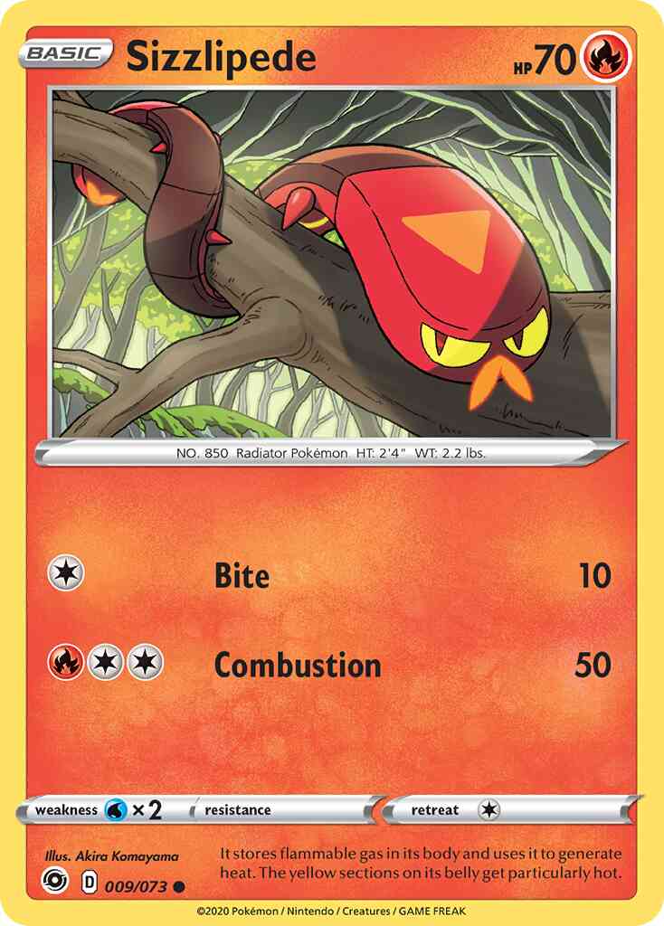 Sizzlipede - 009/073 - Common [swsh35-009] [Reverse Holo]