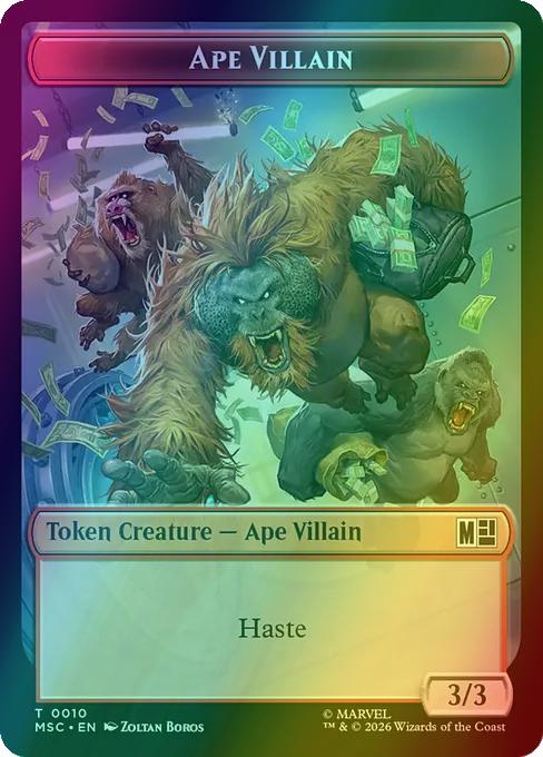Ape Villain Token (10) // Shapeshifter Token (02) [Marvel Super Heroes: Commander: Tokens] [Foil]