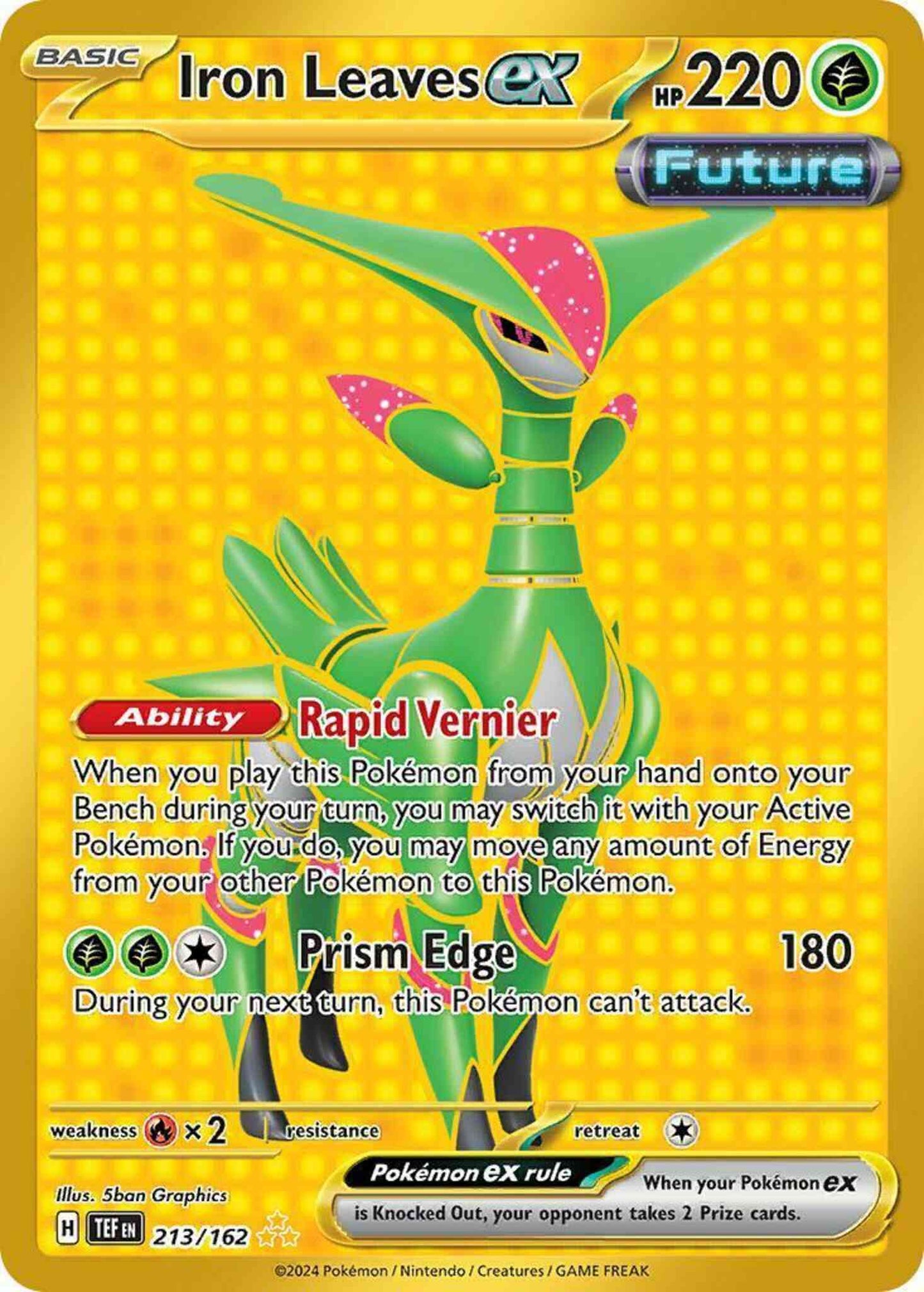 Iron Leaves ex - 213/162 - Hyper Rare [sv05-213] [Secret]