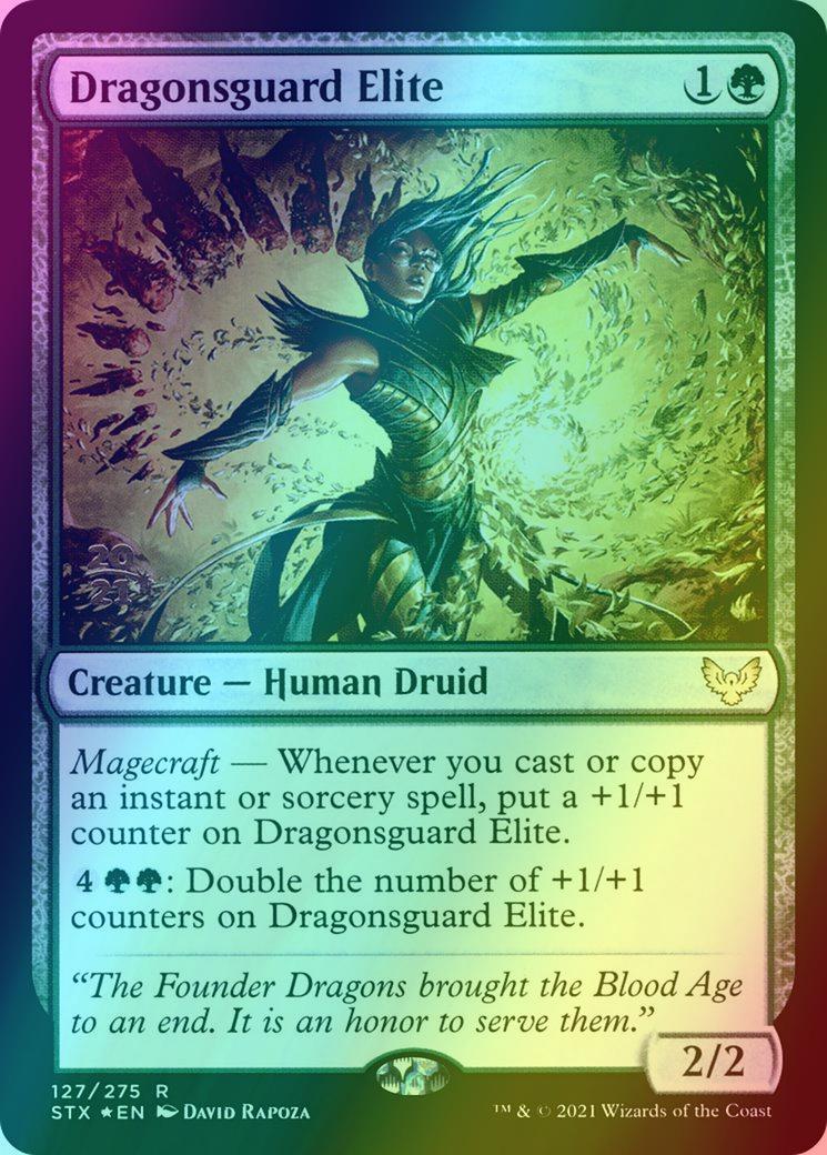 Dragonsguard Elite [Prerelease] [127s] [Strixhaven: School of Mages Promos] [Foil]