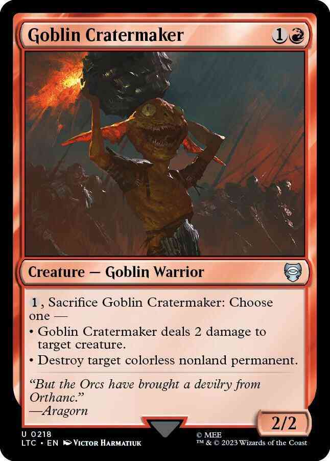 Goblin Cratermaker [218] [The Lord of the Rings: Tales of Middle-earth: Commander] [Non-Foil]