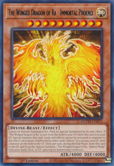 The Winged Dragon of Ra - Immortal Phoenix - MZTM-EN074 - Rare - 1st Edition