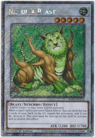 Naturia Beast - RA03-EN238 - Platinum Secret Rare - 1st Edition