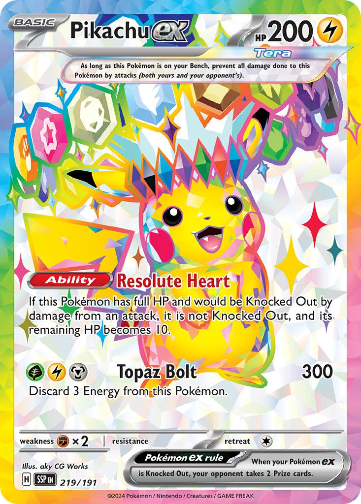 Pikachu ex - 219/191 - Ultra Rare [sv08-219] [Ultra]
