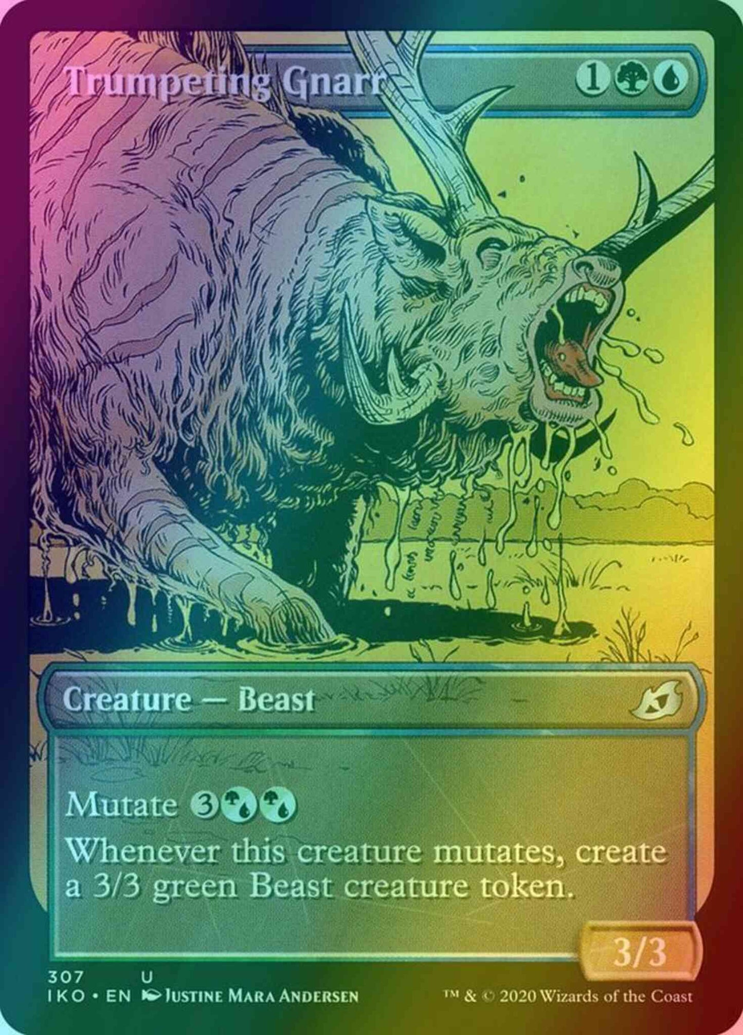Trumpeting Gnarr [307] [Alternate Art] [Ikoria: Lair of Behemoths] [Foil]