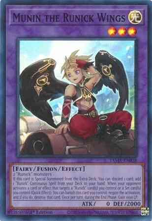 Munin the Runick Wings - TAMA-EN038 - Super Rare - 1st Edition