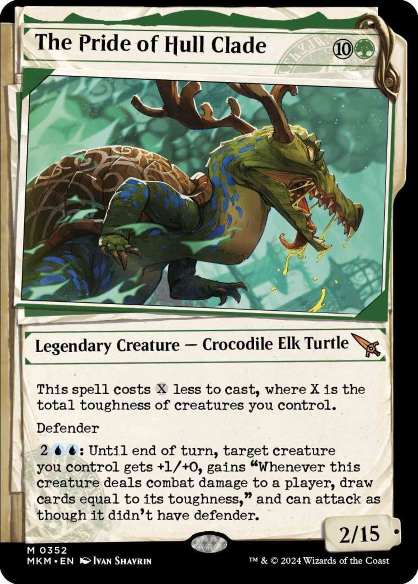 mtg dossier cards Secret Lair: Showcase: Murders at Karlov Manor (Foil Edition) : Toys & Games if its toughness was less than 1 The Pride of Hull Clade