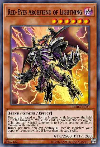 Red-Eyes Archfiend of Lightning - CORE-EN023 - Super Rare - Unlimited
