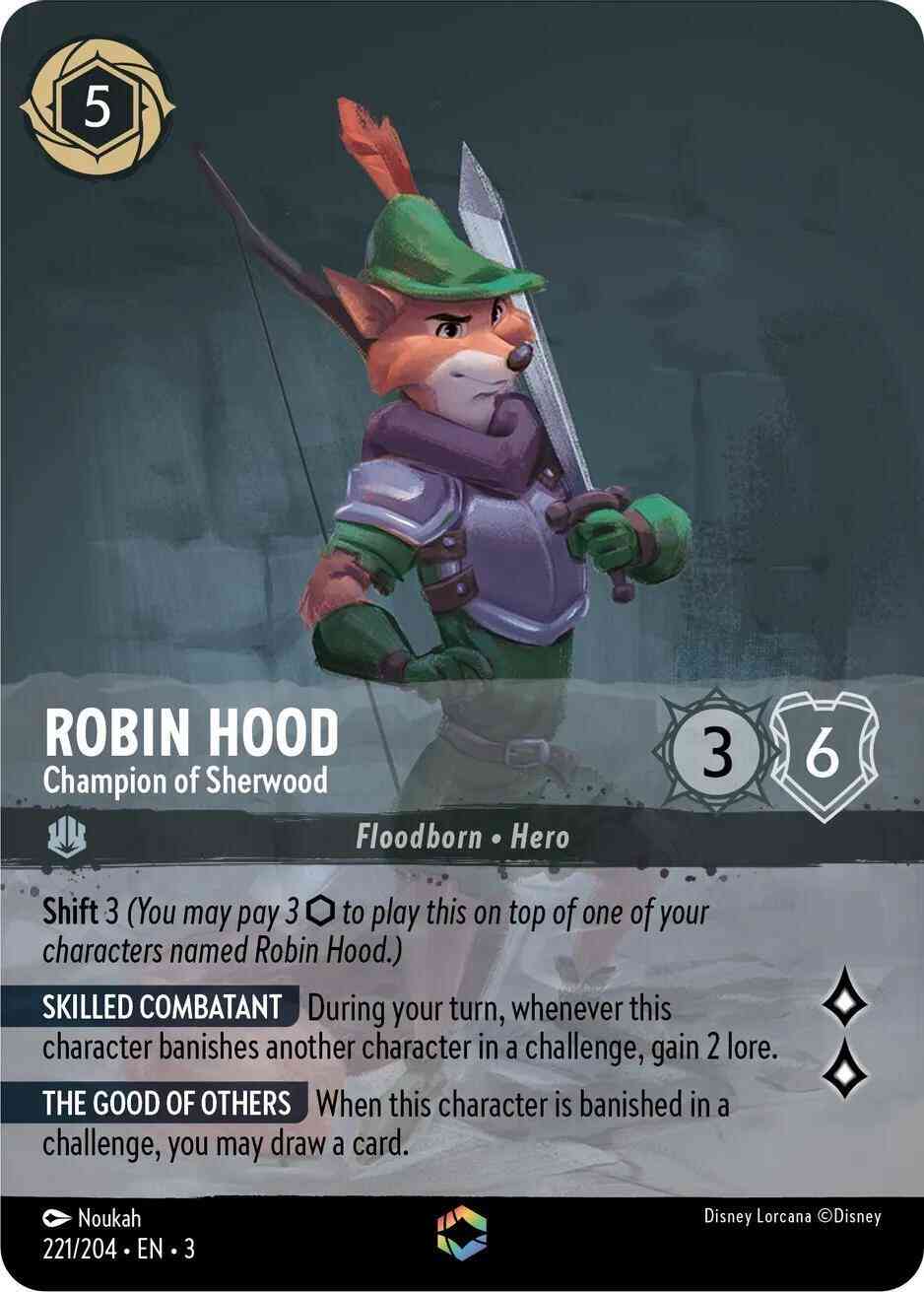Robin Hood - Champion of Sherwood (Enchanted) - 221/204 [Into the Inklands] [Holofoil]
