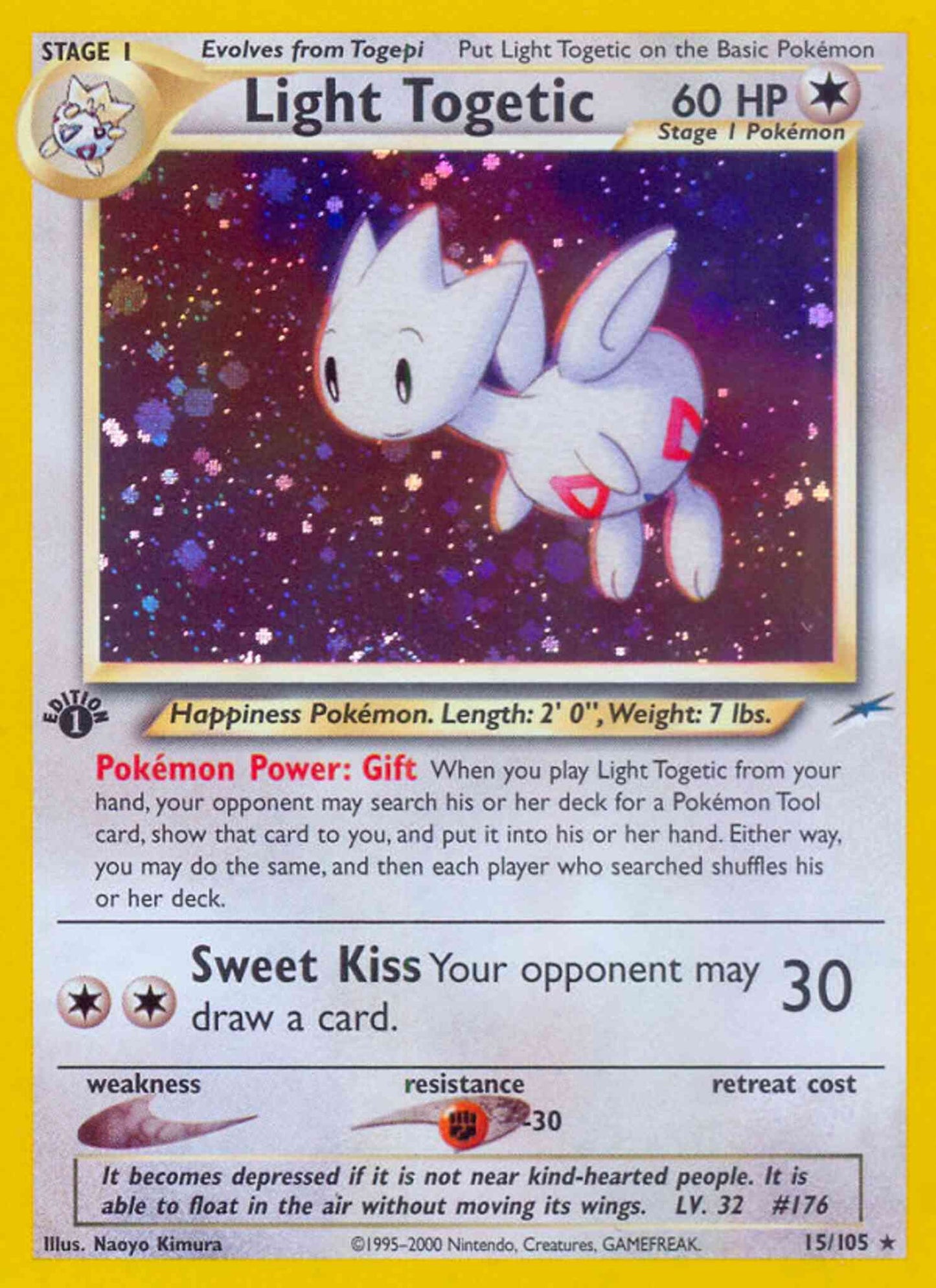 Light Togetic - 15/105 - Rare - 1st Edition [neo4-15] [Holo]