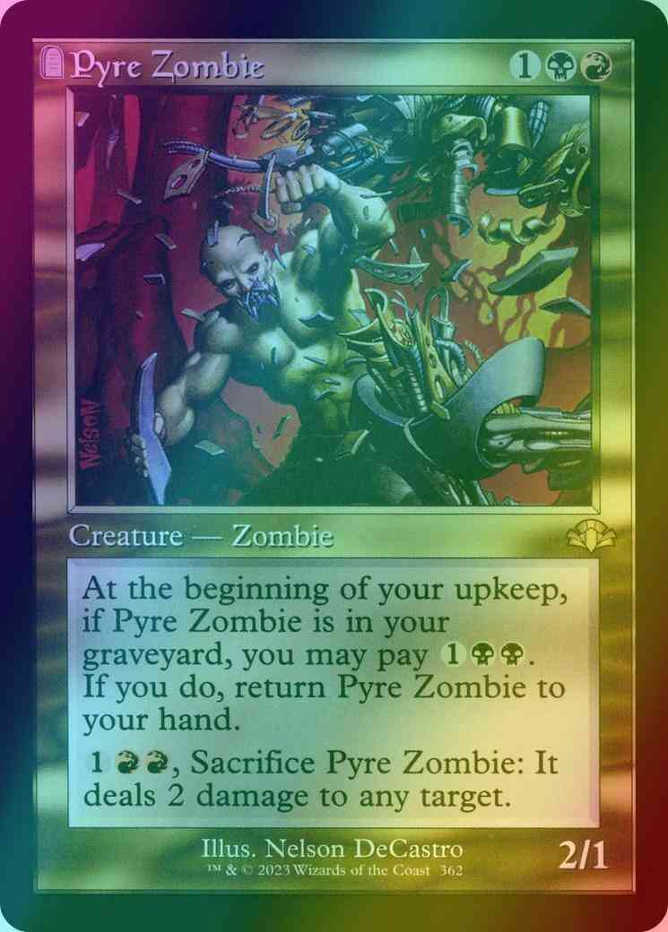 Pyre Zombie [362] [Retro Frame] [Dominaria Remastered] [Foil]
