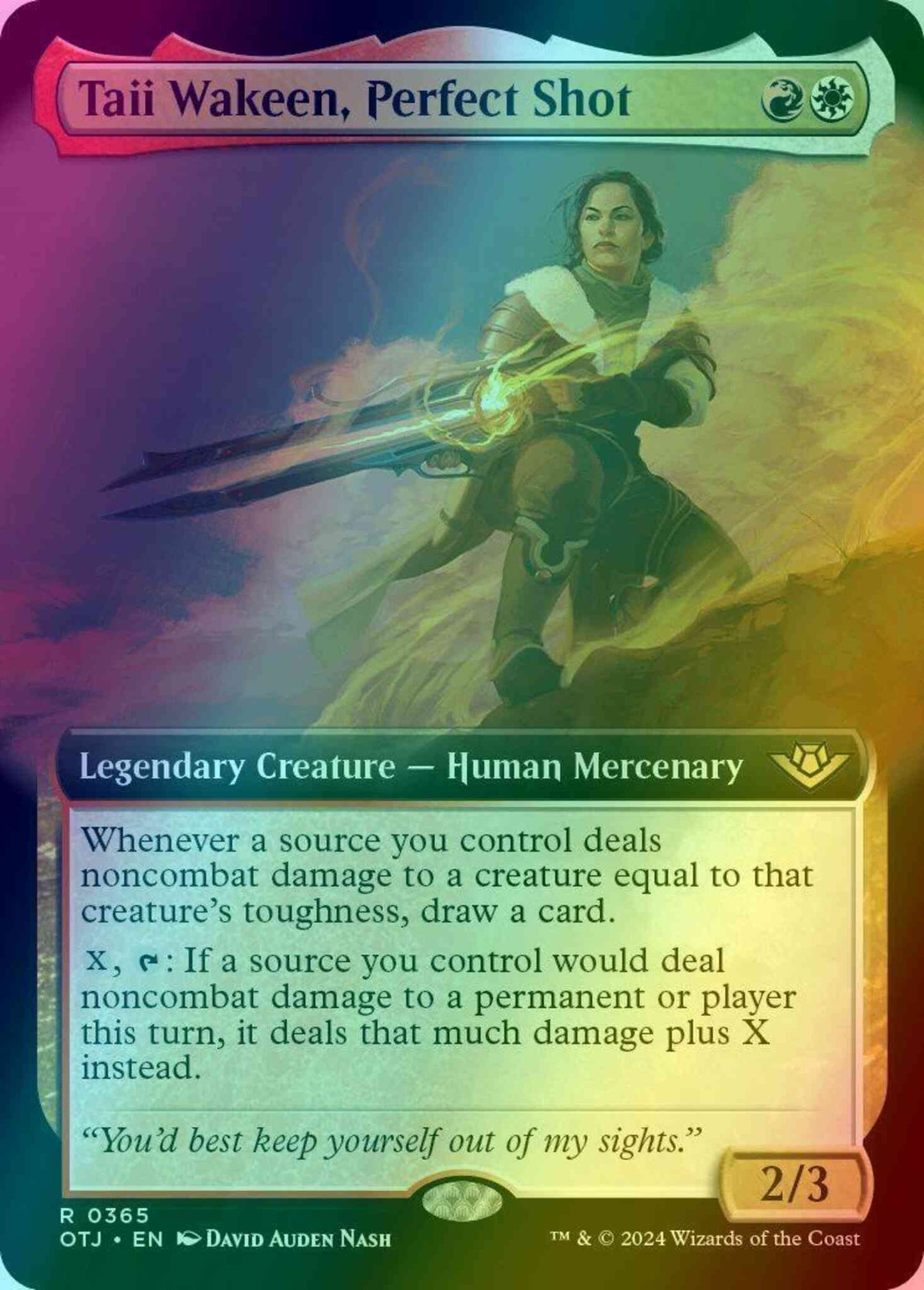 Taii Wakeen, Perfect Shot [365] [Extended Art] [Outlaws of Thunder Junction] [Foil]