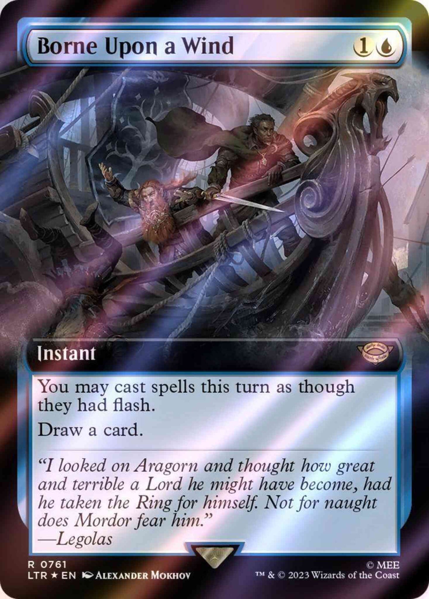 Borne Upon a Wind [761] [Extended Art] [The Lord of the Rings: Tales of Middle-earth] [Surge Foil]