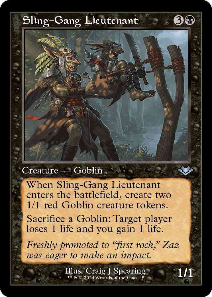 Sling-Gang Lieutenant [8] [Retro Frame] [Modern Horizons Retro Reprints] [Non-Foil]
