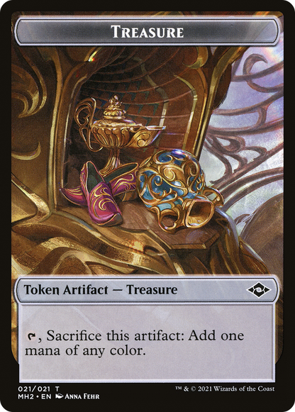 Daretti, Scrap Savant Emblem (18) // Treasure Token (21) [CM2/MH2 Set Symbol] [Heads I win, Tails You Lose] [Secret Lair Drop] [Non-Foil]