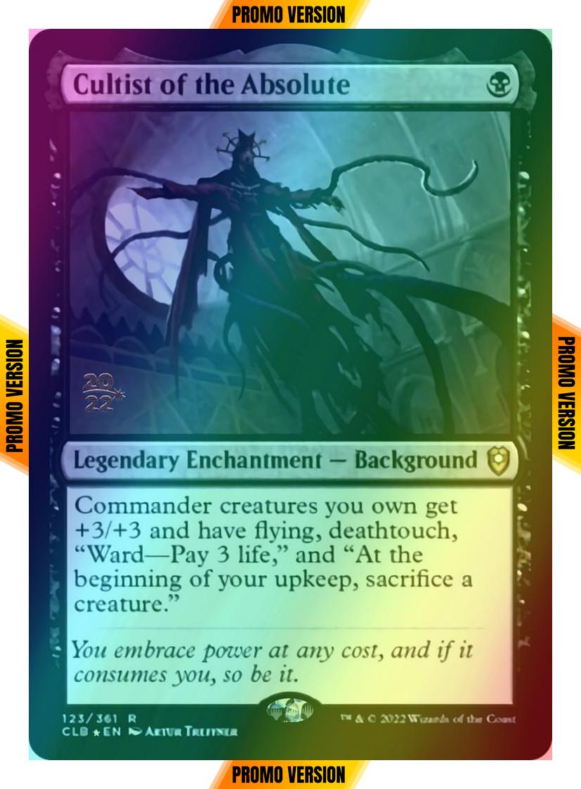 Cultist of the Absolute [123s] [Prerelease] [Commander Legends: Battle for Baldur's Gate: Promos] [Foil]