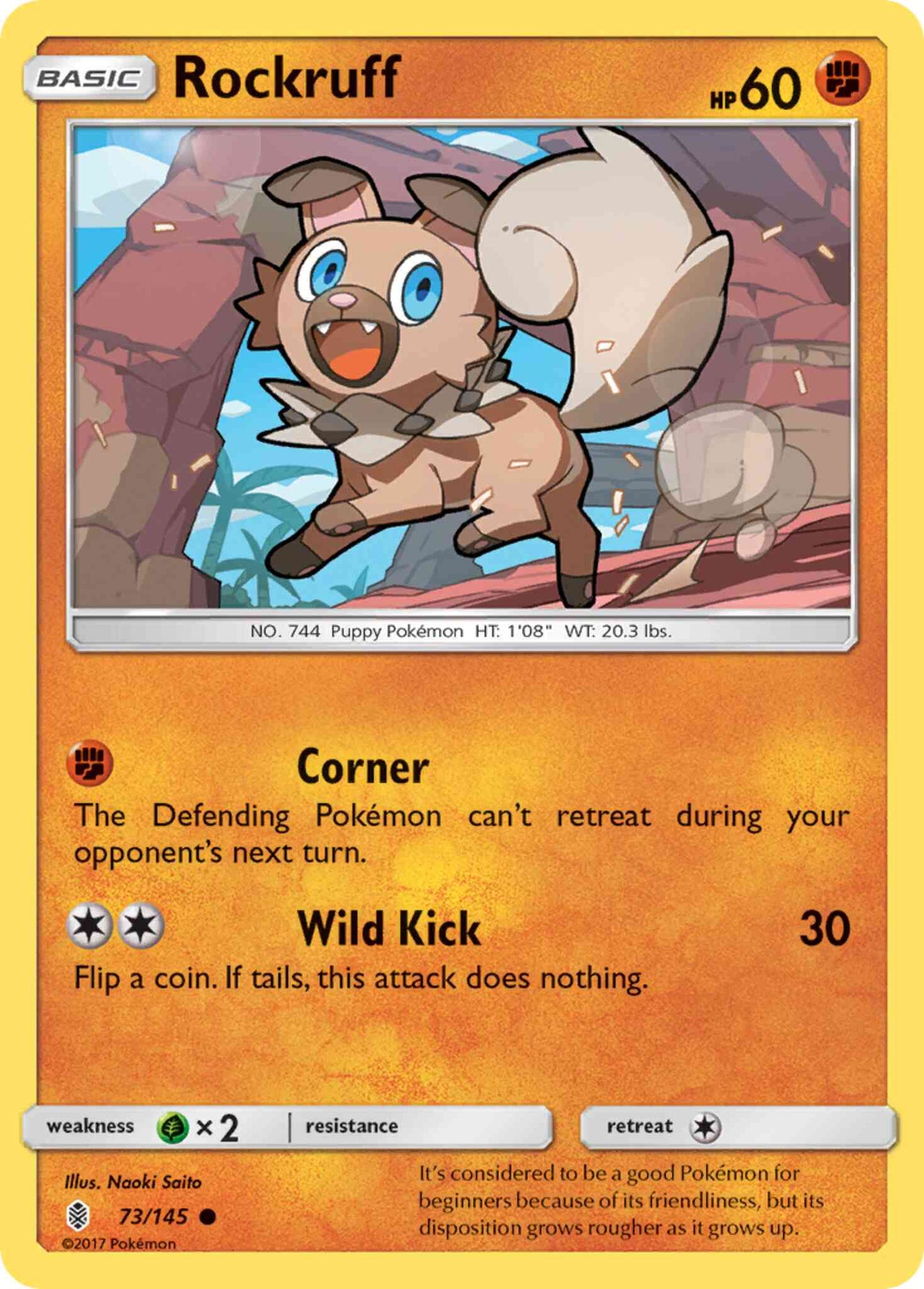 Rockruff - 73/145 - Common [sm2-73] [Reverse Holo]
