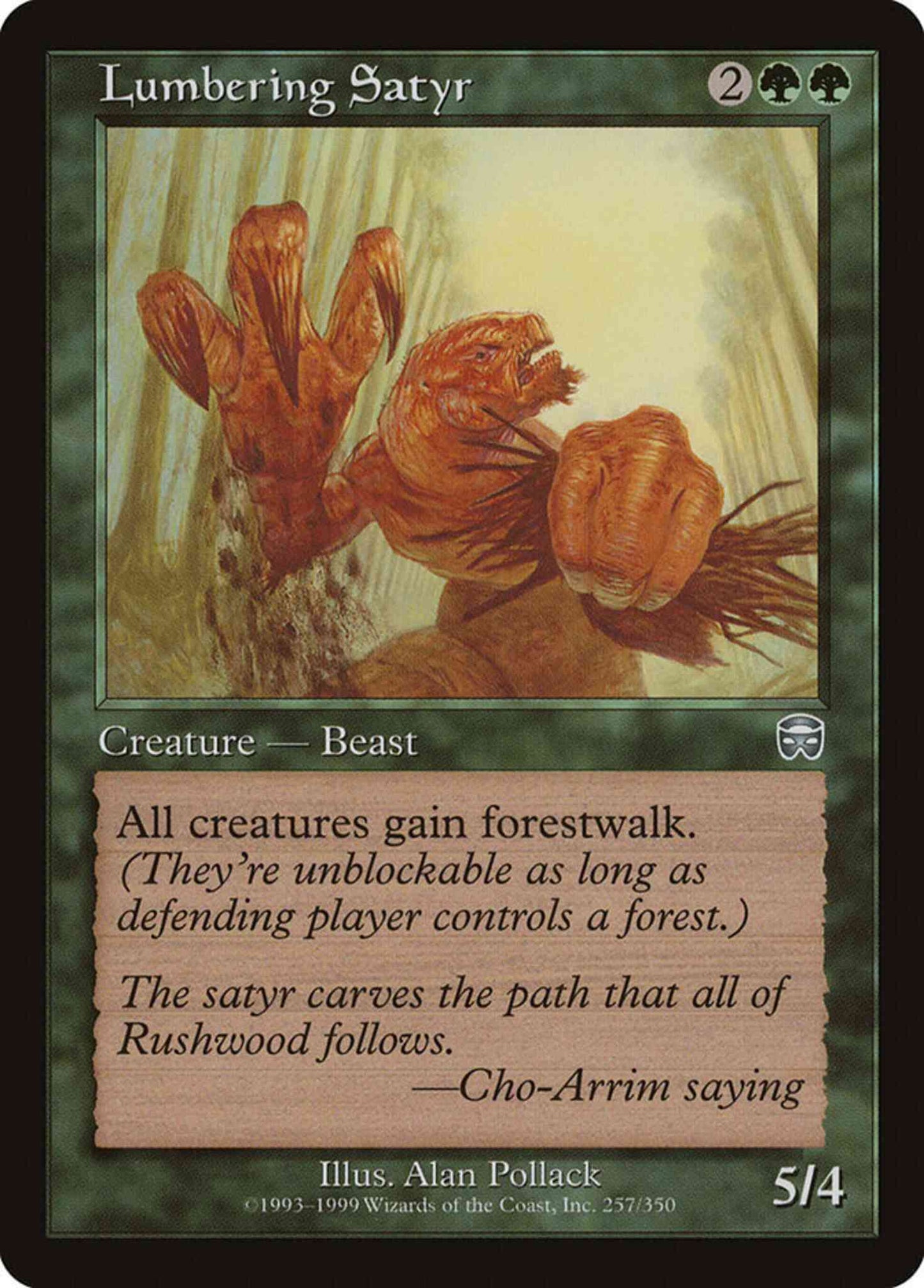 Lumbering Satyr [257] [Mercadian Masques] [Non-Foil]