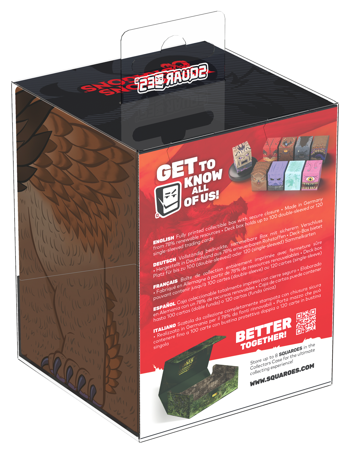 Ultimate Guard Squaroes Deck Box - 100 - Dungeons And Dragons - Owlbear