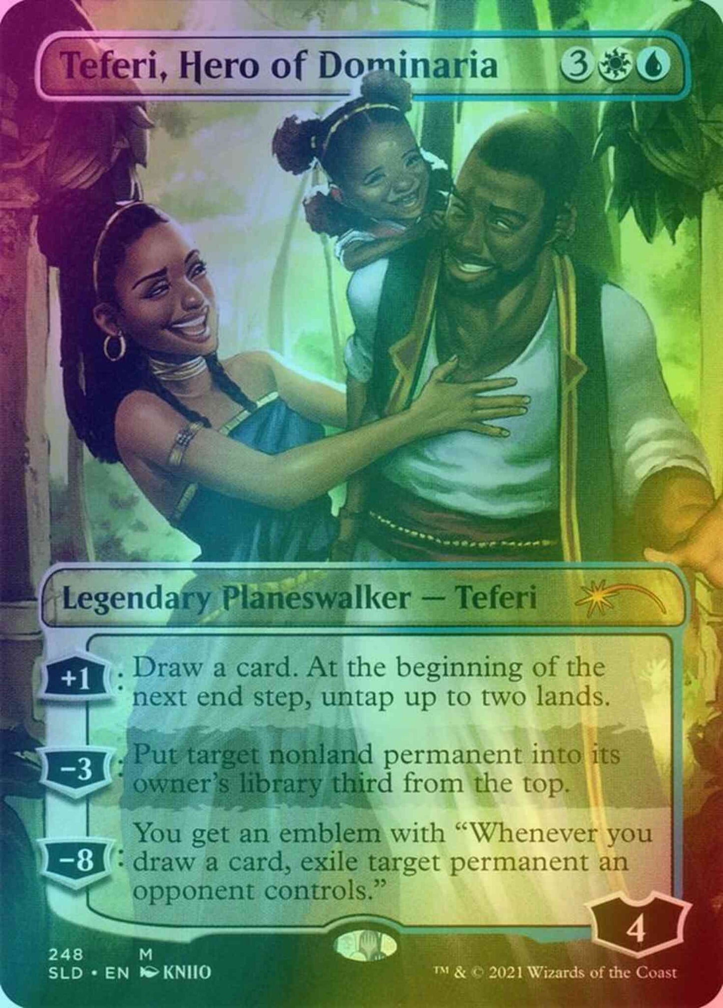 Teferi, Hero of Dominaria [0248] [Borderless] [Black is Magic] [Secret Lair Drop] [Foil]