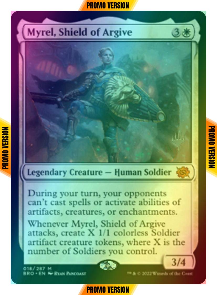 Myrel, Shield of Argive [18p] [Promo Pack] [The Brothers' War: Promos] [Foil]