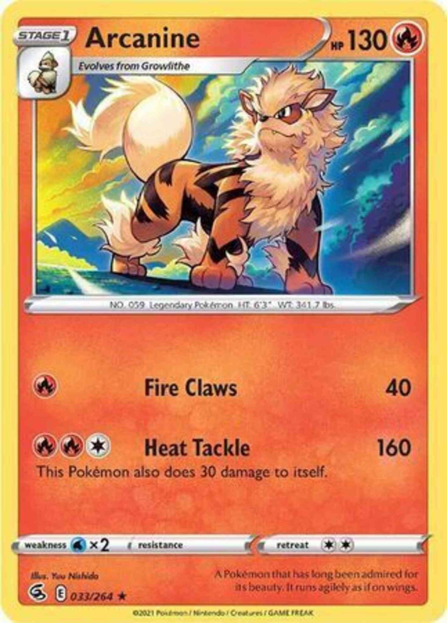 Arcanine - 033/264 - Rare [SWSH8-033] [Non-Holo]