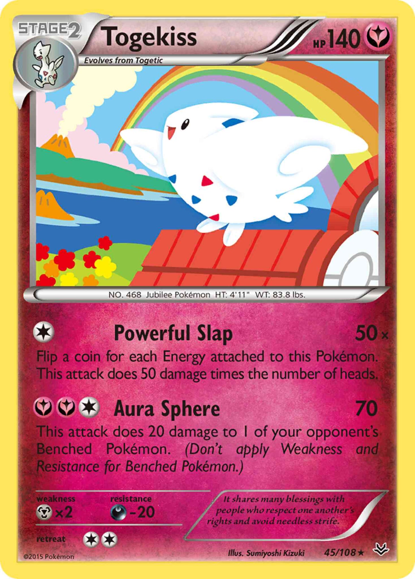 Togekiss - 45/108 - Rare [xy6-45] [Non-Holo]