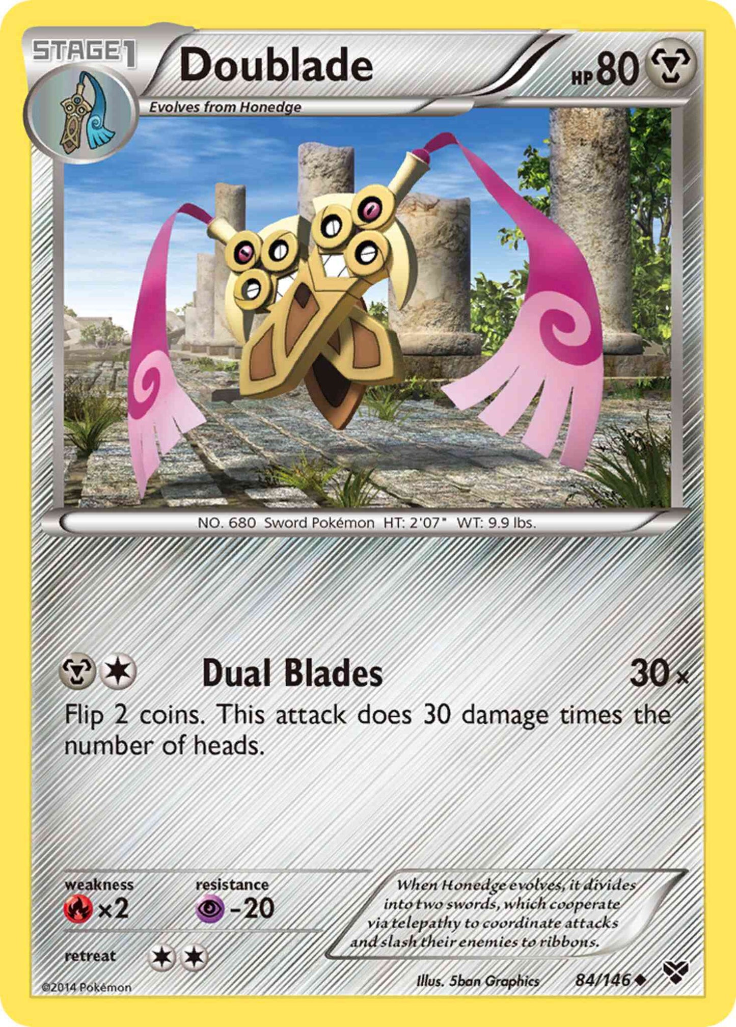Doublade - 84/146 - Uncommon [xy1-84] [Reverse Holo]