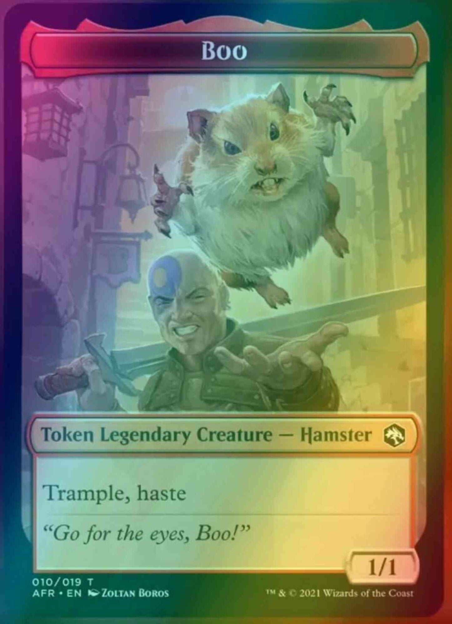 Boo Token (10) // Dog Illusion Token (03) [Adventures in the Forgotten Realms: Tokens] [Foil]