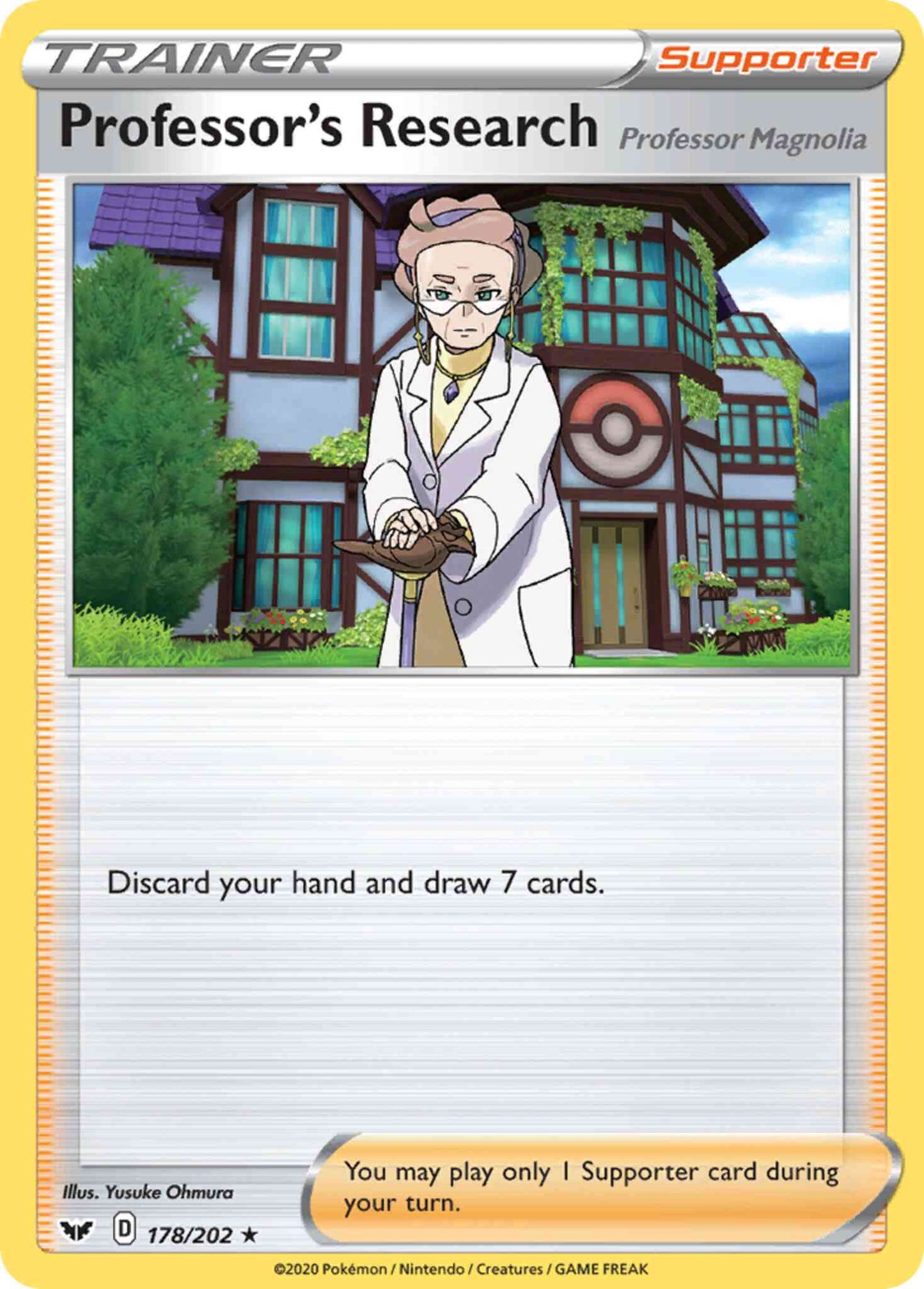 Professor's Research (Professor Magnolia) - 178/202 - Rare Holo [swsh1-178] [Reverse Holo]