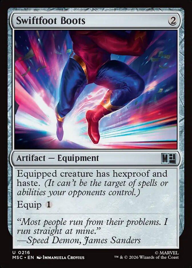 Swiftfoot Boots [216] [Marvel Super Heroes: Commander] [Non-Foil]