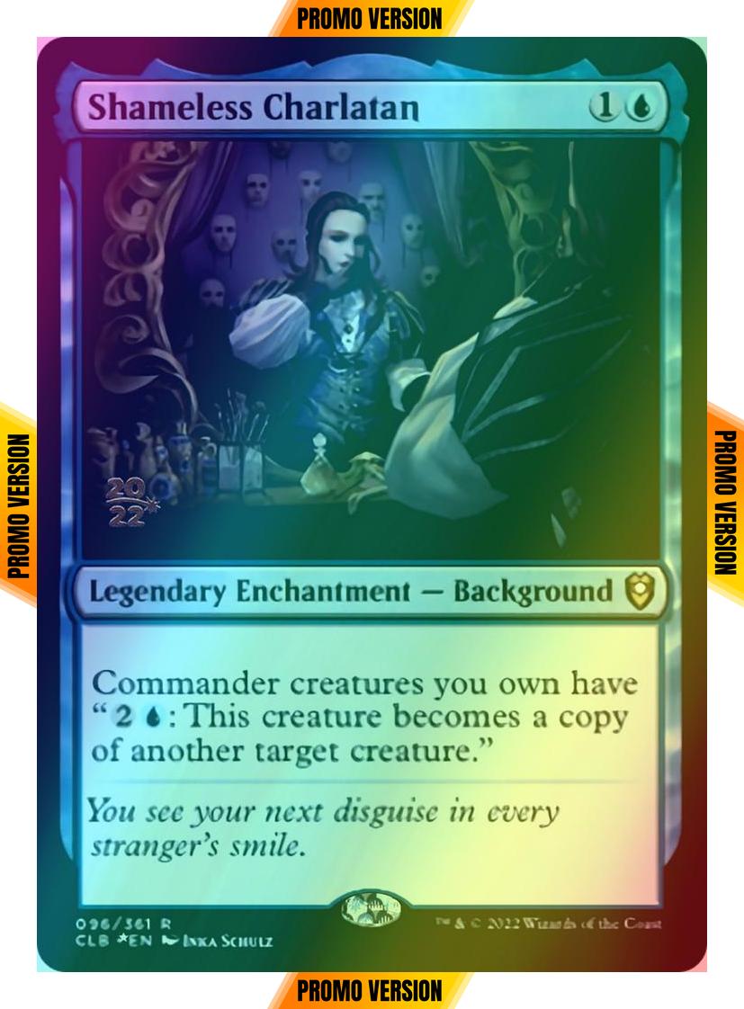 Shameless Charlatan [96s] [Prerelease] [Commander Legends: Battle for Baldur's Gate: Promos] [Foil]