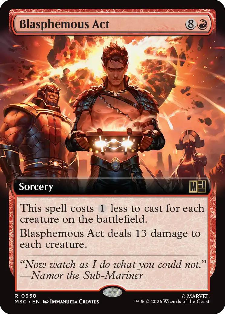 Blasphemous Act [358] [Extended Art] [Marvel Super Heroes: Commander] [Non-Foil]